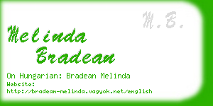 melinda bradean business card